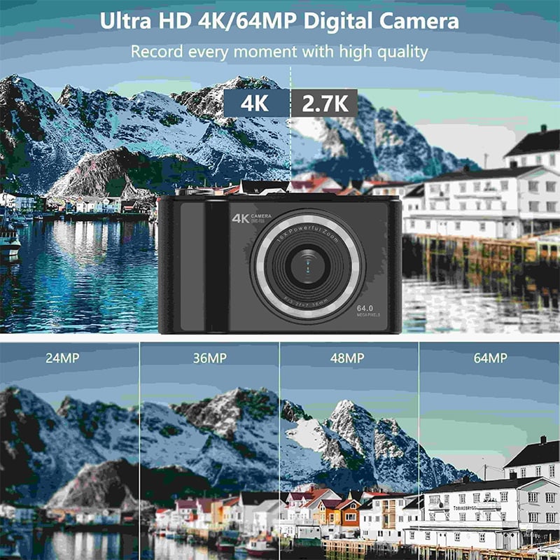 Sakerplus® 4K Mini Kids Digital Camera With Flip Screen