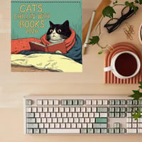 Cats Chillin' with Books 2026 Wall Calendar