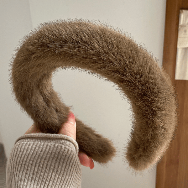 Warm Faux Mink Plush Headband