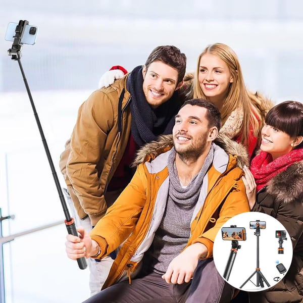 Selfie Stick-stativ med Bluetooth-fjernbetjening