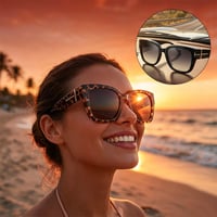Polarisierte quadratische Sonnenbrille mit umschließendem Design