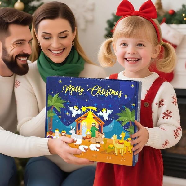 2025 Nativity Advent Calendar – 24-Day Building Block Set Christmas Countdown Gift