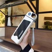 Portable Square Water Bottle with Straw