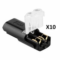 Double-wire Push-in Connector with Locking Buckle