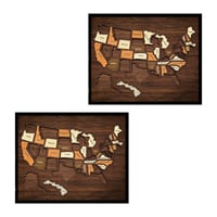 Wooden USA Map Puzzle