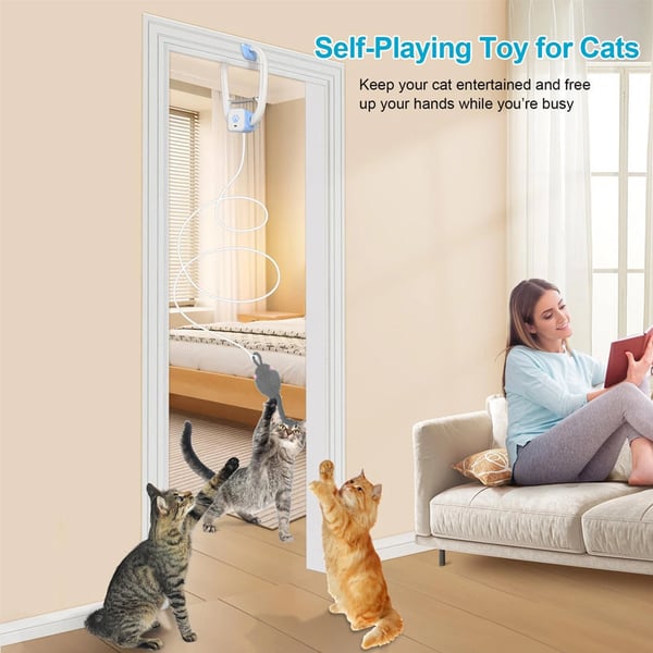 Remote-Controlled Cat Paw Electric Cat Toy Door Clamp