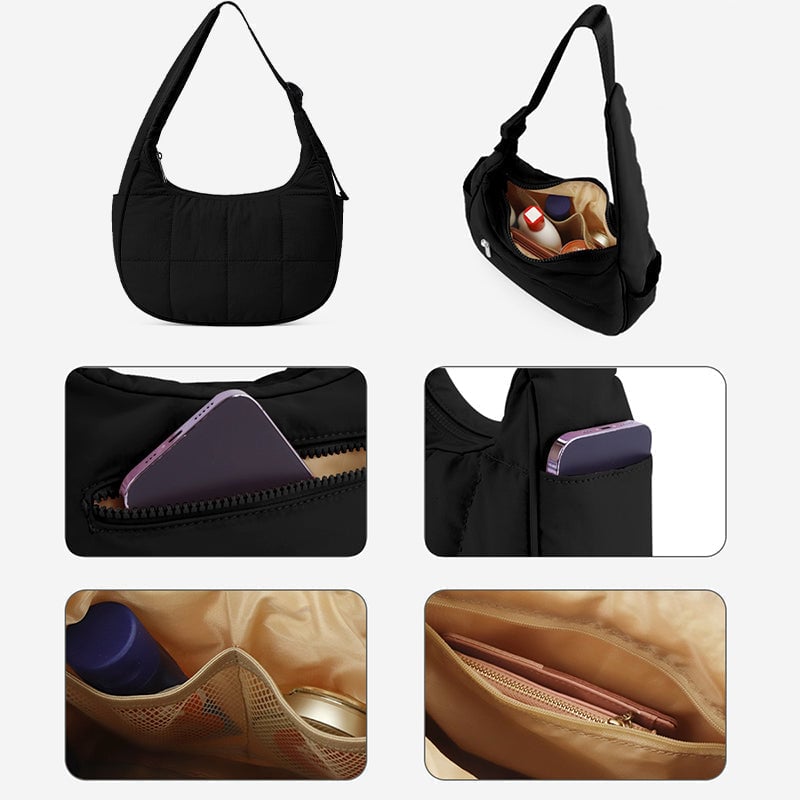 Puffer Crescent Shoulder Bag