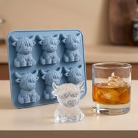 New - Highland Cow Silicone Ice Cube Tray