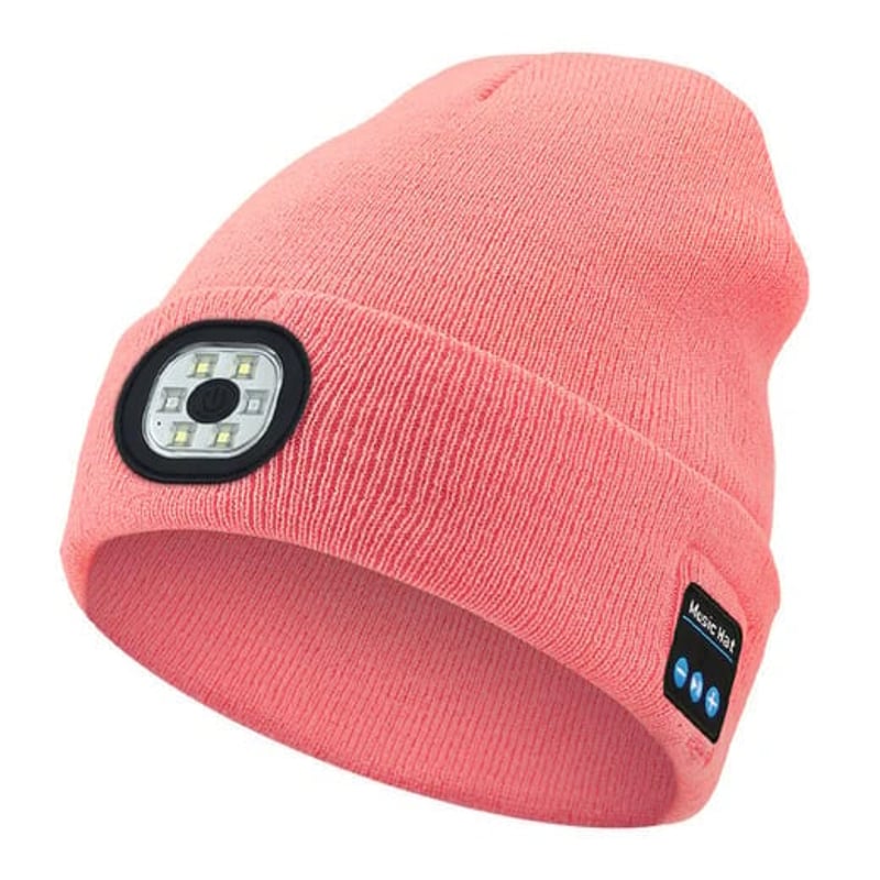 Bluetooth-Mütze mit LED-Licht & abnehmbaren Lautsprechern