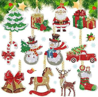 Sakerplus® 12 Pcs Diamond Art Christmas Ornaments