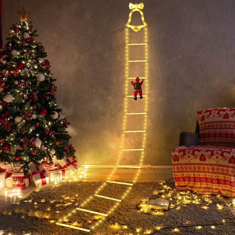 Santa Claus LED Ladder Light
