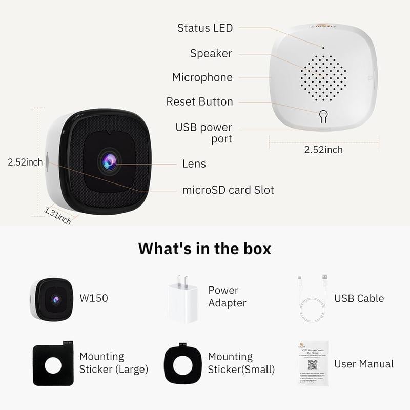 Window Camera【with 128G Card + Cloud Storage】