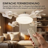 Deckenventilator-Lampe mit Fernbedienung