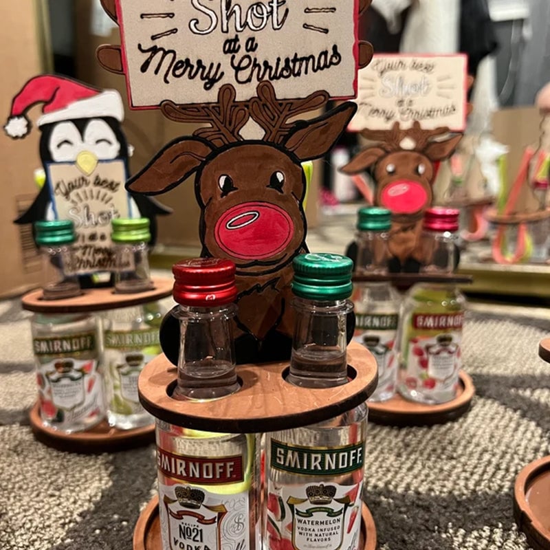Weihnachts-Mini-Weinflaschenhalter