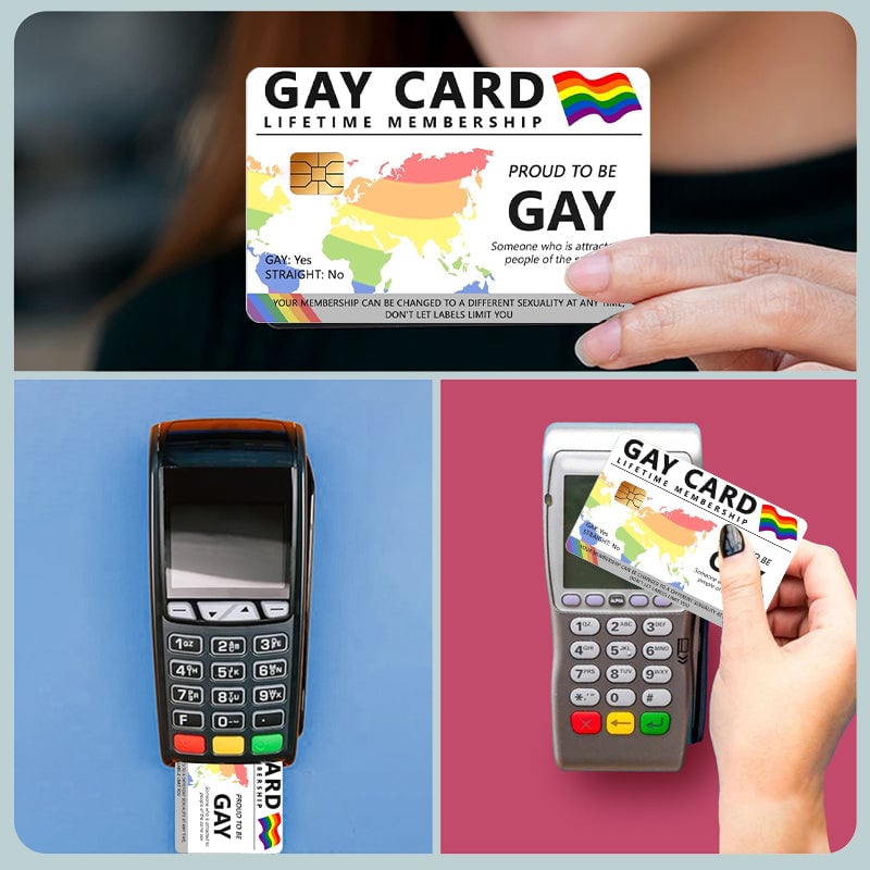 4-Piece Gay Card Lifetime Membership Credit Card Skin