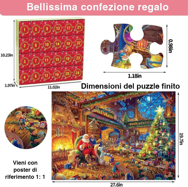 Calendario dell'Avvento Puzzle di Natale