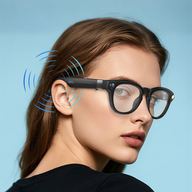 Q8 Smart Glasses with AI Translation, HD Recording, Calling & Music Playback