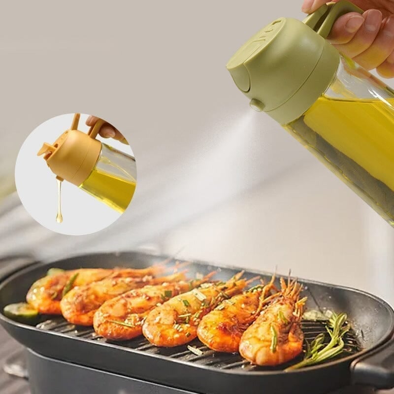 2-in-1 Glass Oil Sprayer and Dispenser🔥