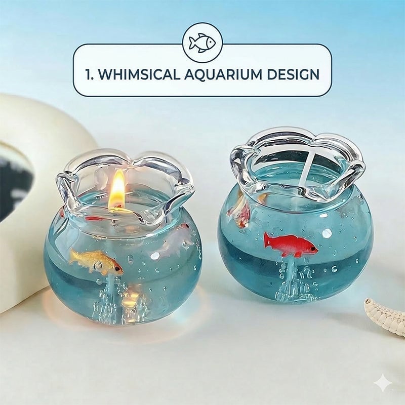 Mini Bubble Fish Tank Scented Candle