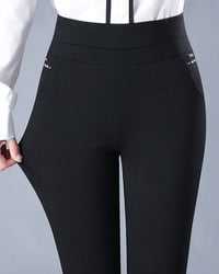 Højtaljede business pants med lommer
