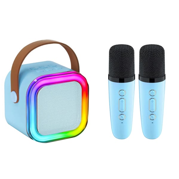 Mini Karaoke Machine with Wireless Microphones