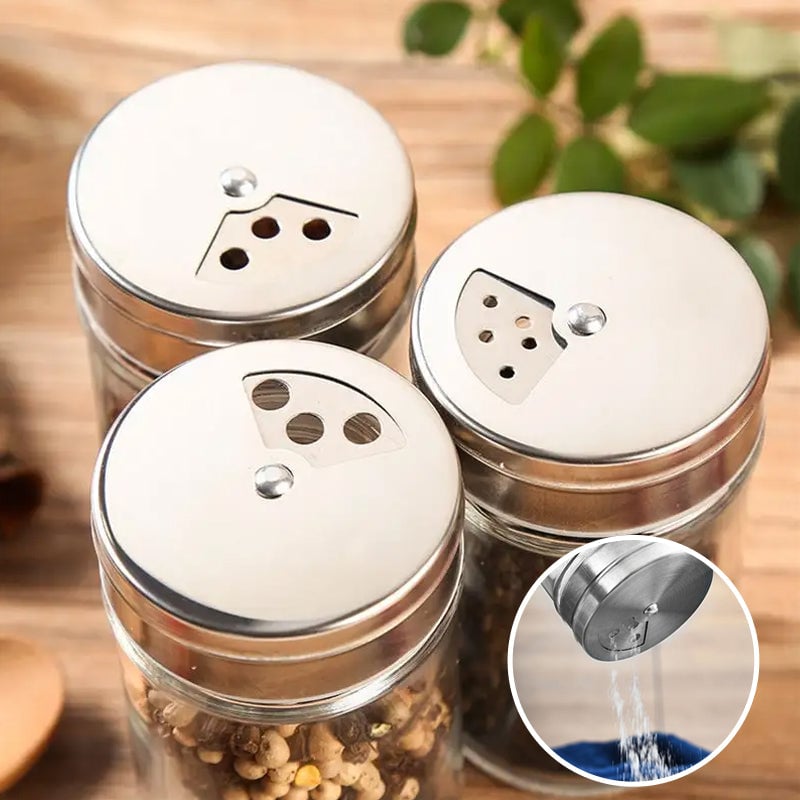 Glass Spice Jars Set