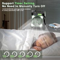 Sakerplus Solar Powered Portable Camping Fan
