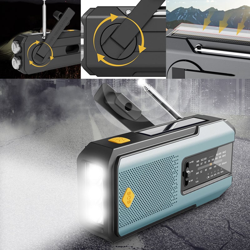 Portable Emergency Radio with Hand-crank Power