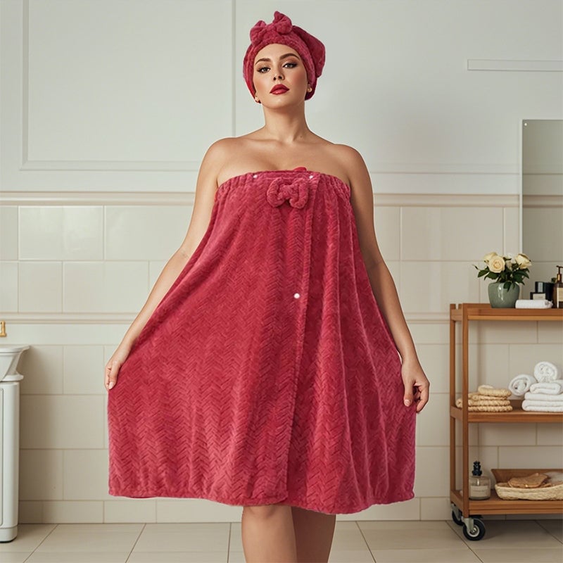 Serviette de bain taille plus de couleur unie