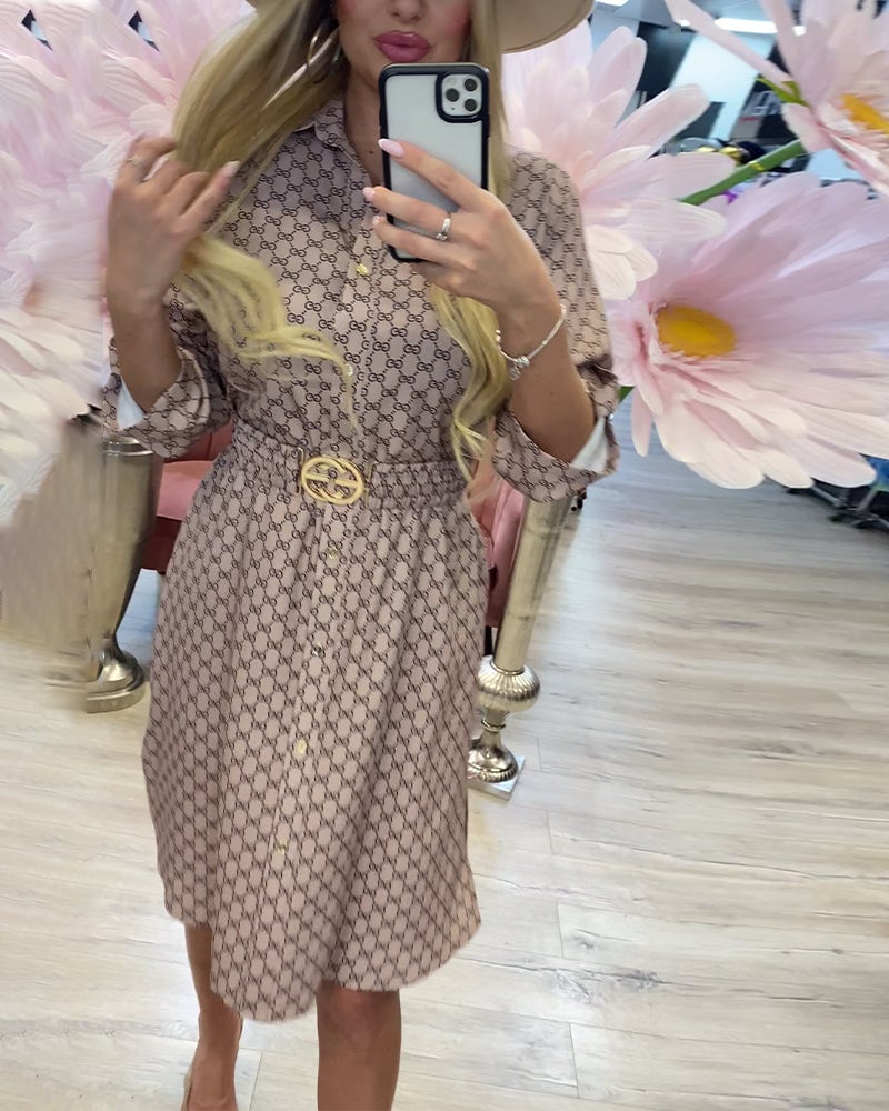 Robe Chemise Col Diamant