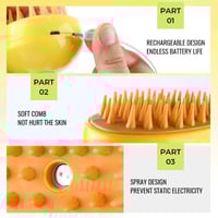 Spray floating hair comb