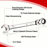 Sakerplus® Flex Head Ratcheting Wrench Set