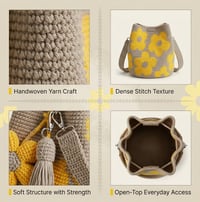 Crochet Flower Tote Bag
