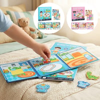 Foldable Magnetic Quiet Book & Magnetic Accessories Set
