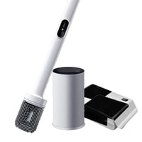 Cleaning long-handled toilet brush