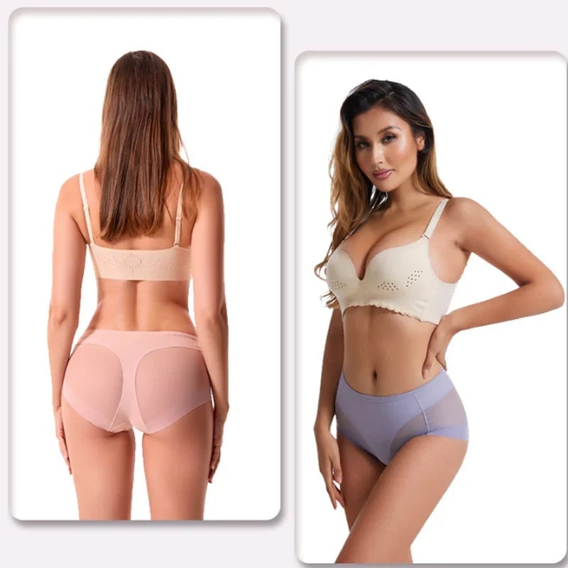 Slip moulant taille haute en soie glacée sans couture