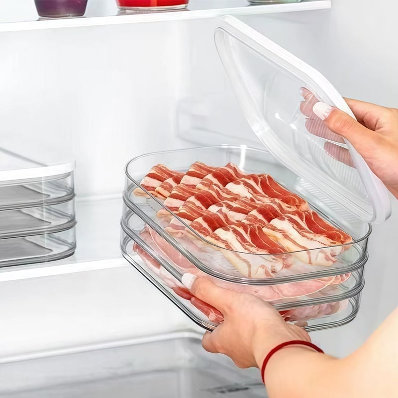 Multi-Layer Food Storage Box with Lid