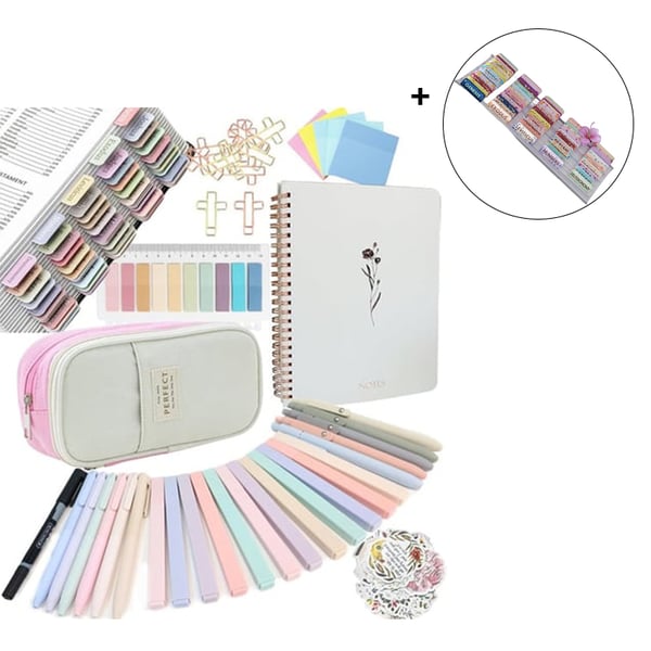 🌸Floral Bible Tabs 66 Peel-and-Stick