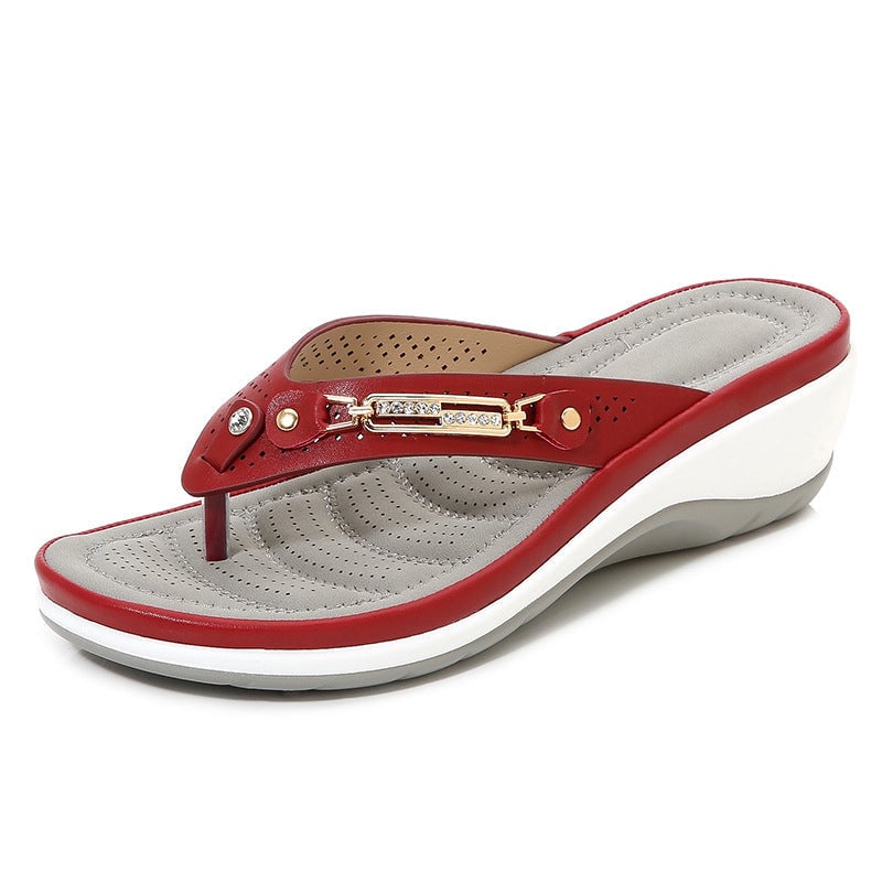 Sandalen met metalen gesp