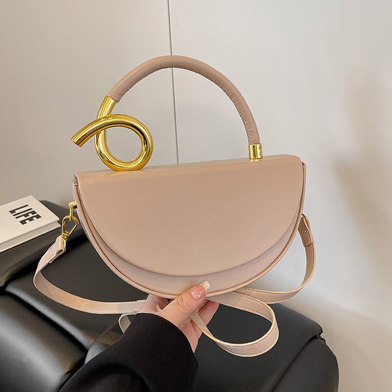 Bolso de mano de color liso de moda para mujer