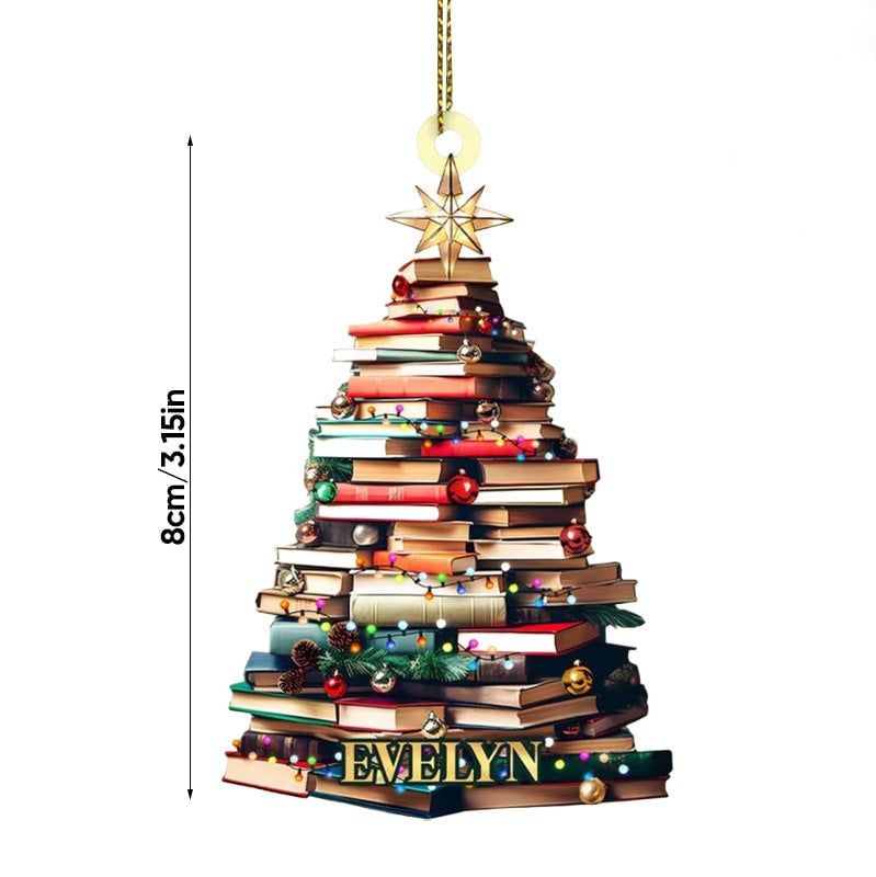 Christmas tree book pendant