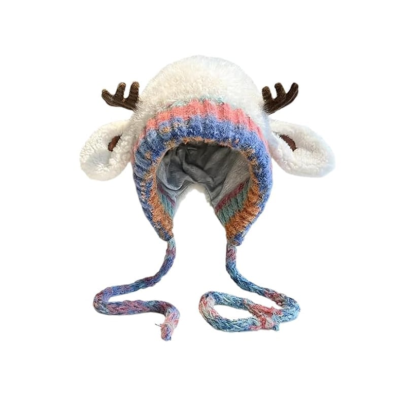 Cute Christmas Antler Beanie Hat