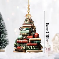 Christmas tree book pendant