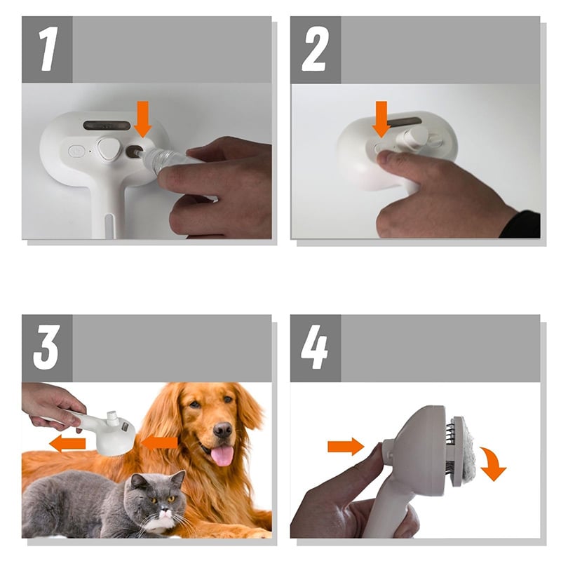 Spray-Katzenbürste