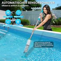3-in-1 kabelloser, wiederaufladbarer Poolsauger mit leistungsstarkem Motor