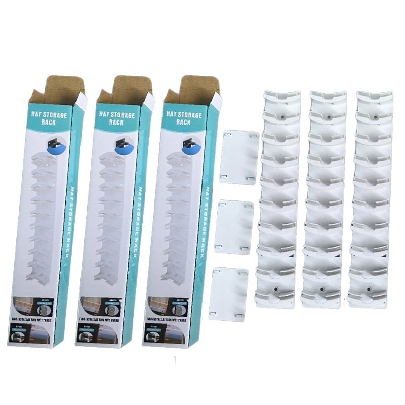 Punch-Free Baseball Cap Storage Rack