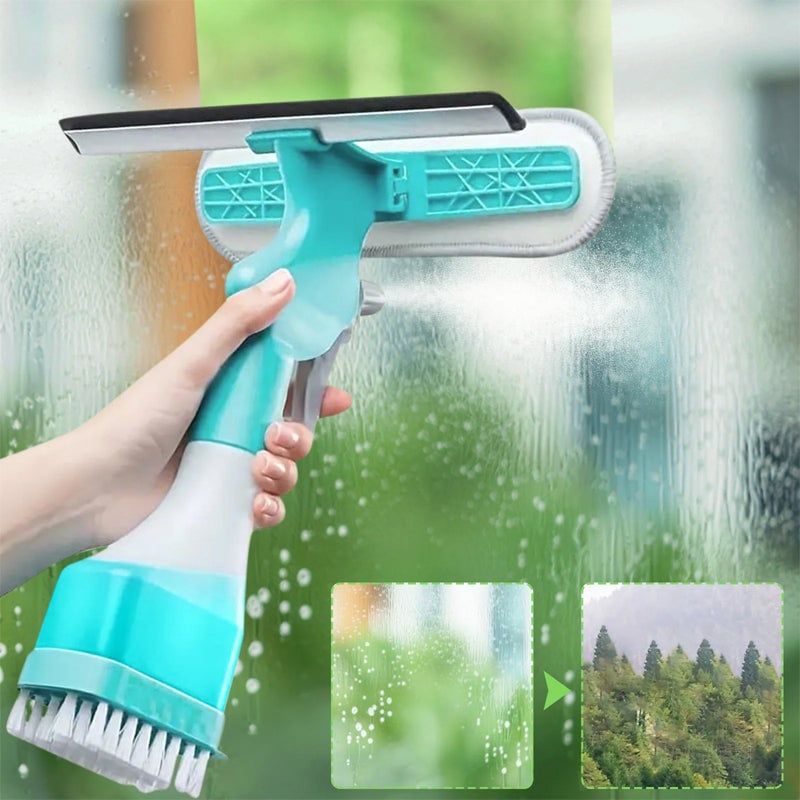 Scrape-and-Wipe Window Cleaner