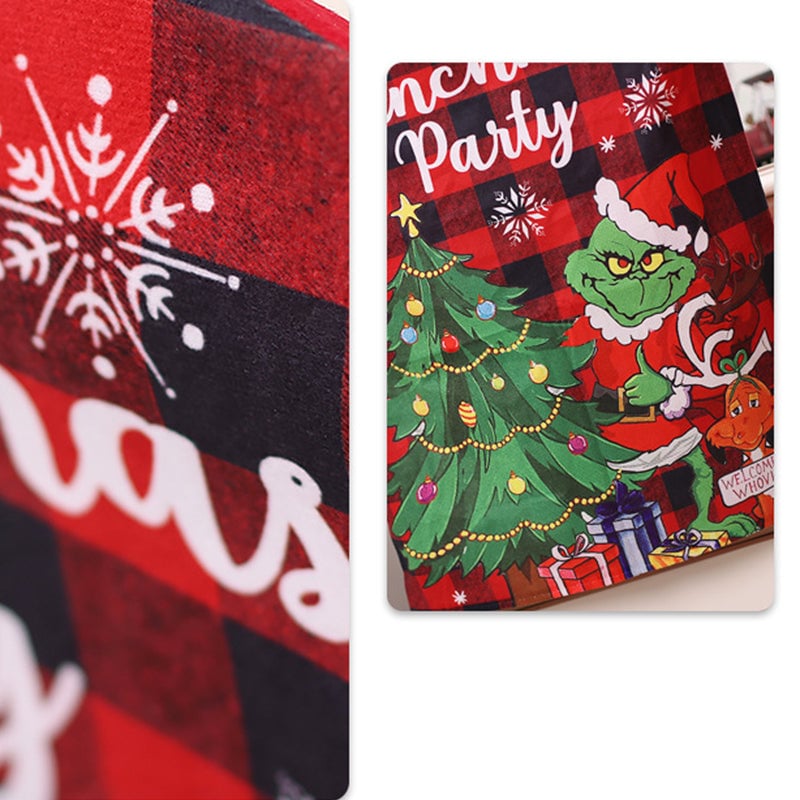 Christmas Grinch Plush Chair Cover