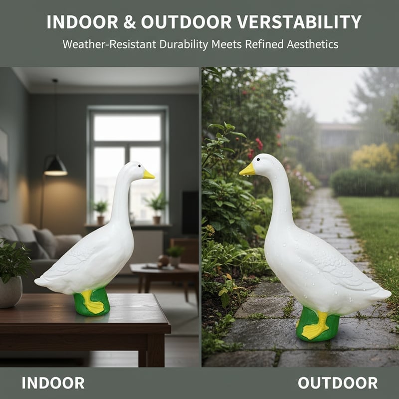 Charming Porch Goose Statue