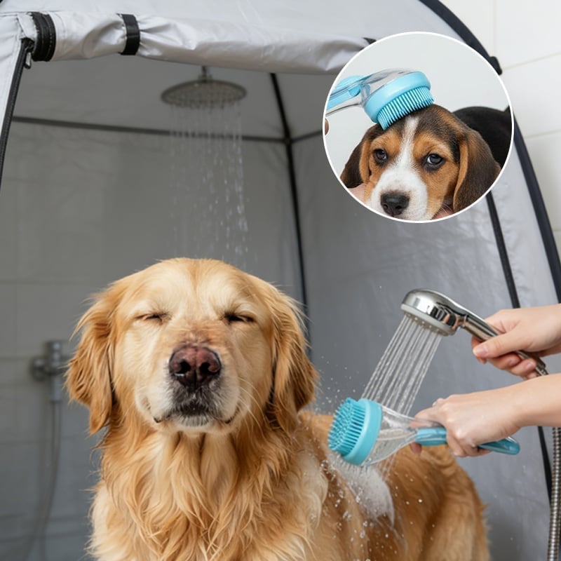 New 2 in 1 Pet Bath and Grooming Brush